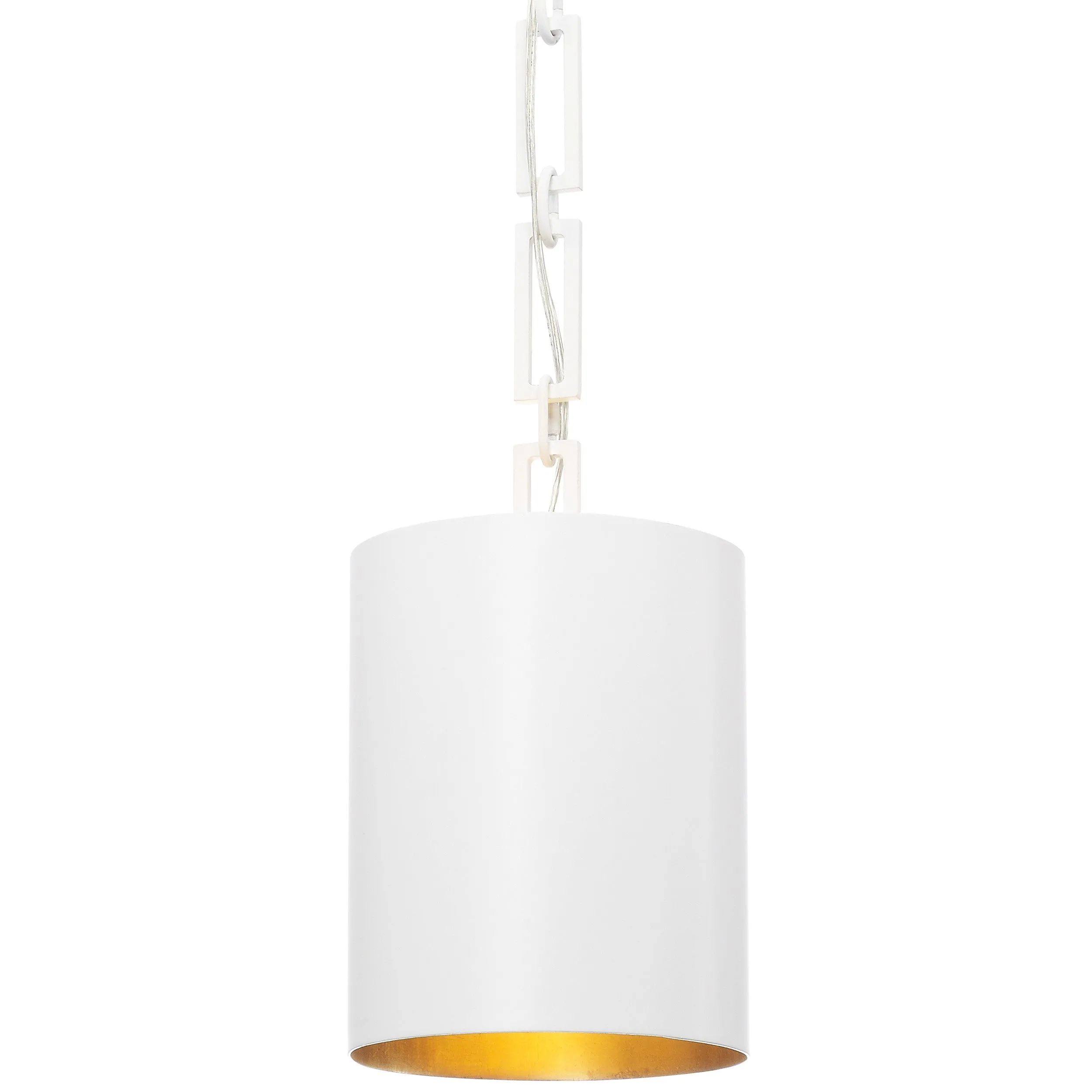 1 Light Matte White   Antique Gold Eclectic  Industrial  Modern Mini Chandelier - C193-8680-MT-GA