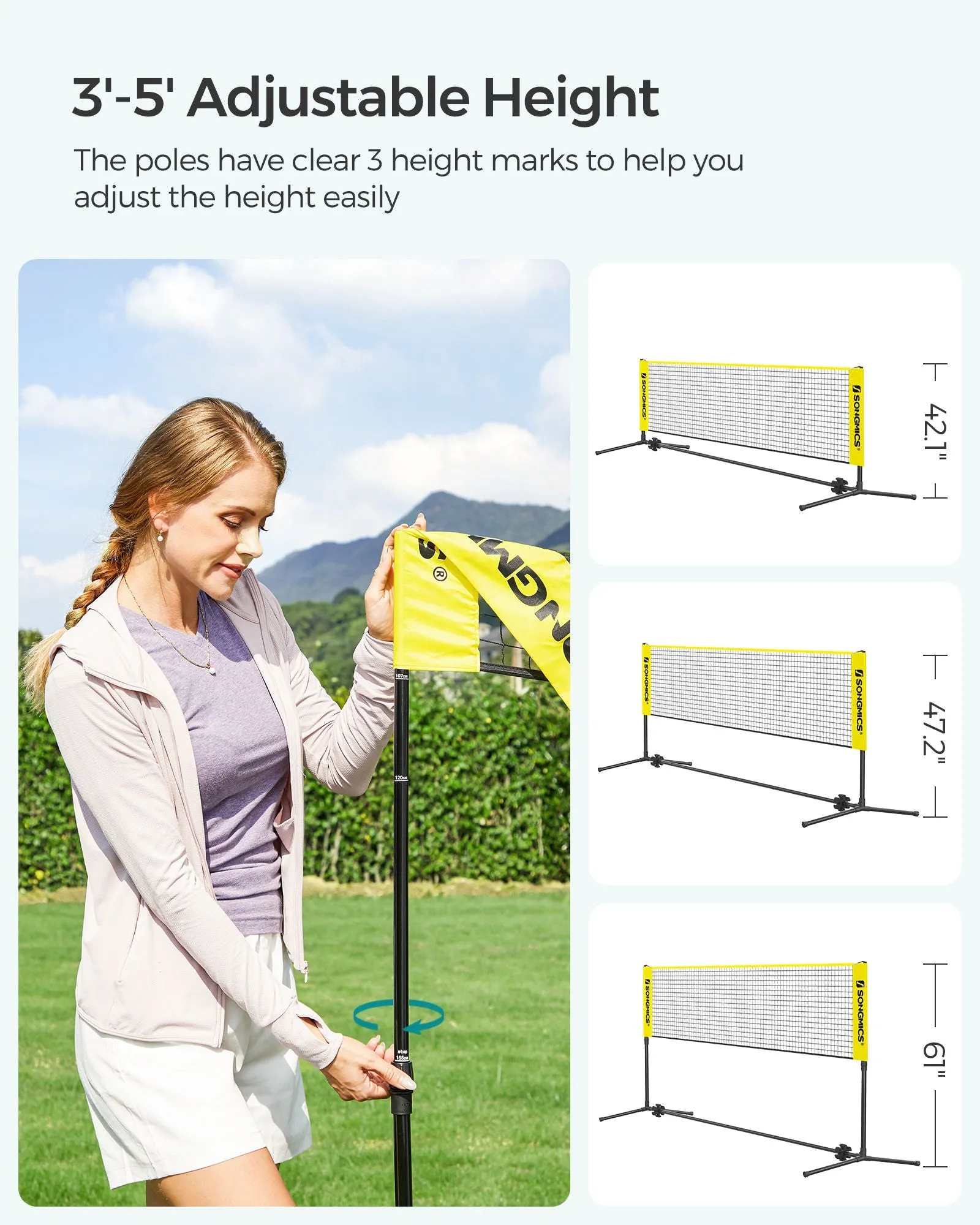 10 Feet Badminton Net Set
