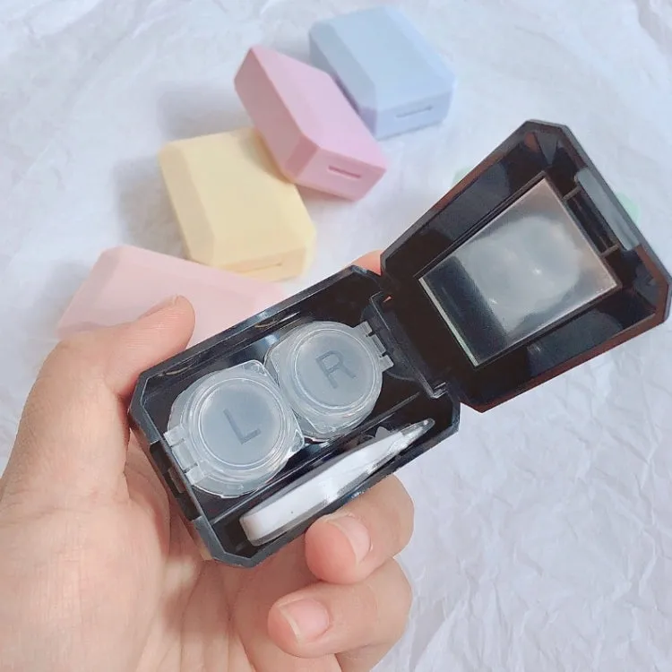 2pcs Contact Lens Case Simple Mini Push-type Double Box Contact Lens Case Random Colour