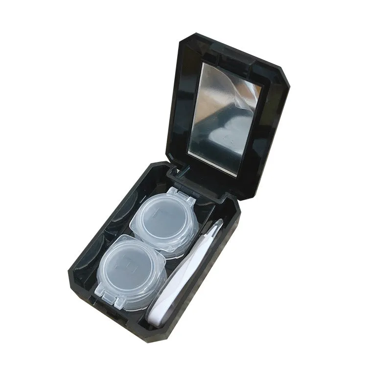 2pcs Contact Lens Case Simple Mini Push-type Double Box Contact Lens Case Random Colour
