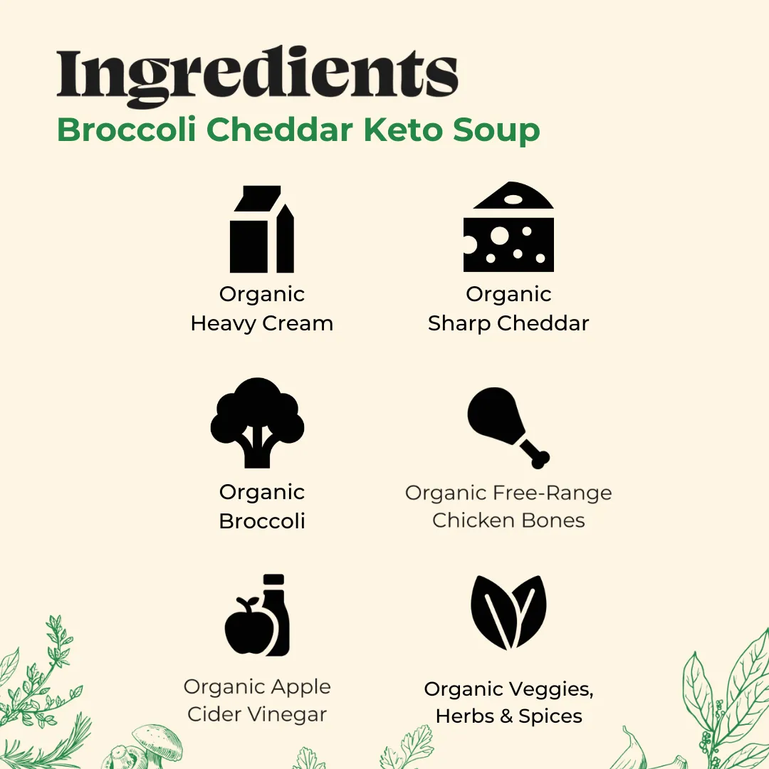 6 Pack: Broccoli Cheddar Keto Soup