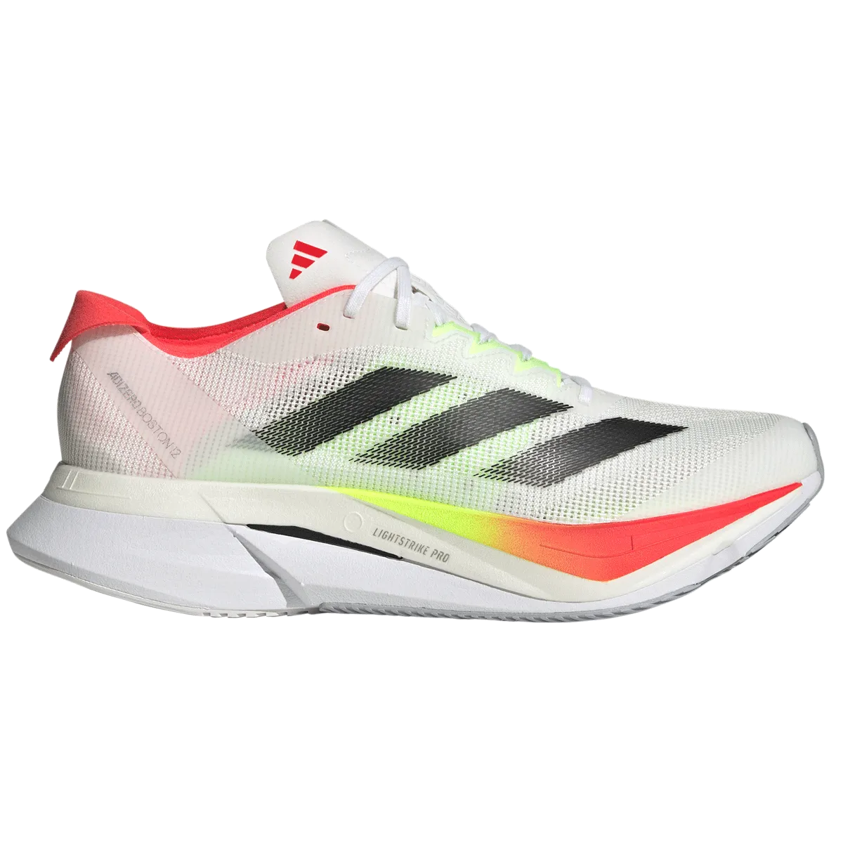 adidas Adizero Boston 12 Running Shoes - Womens - White/Red