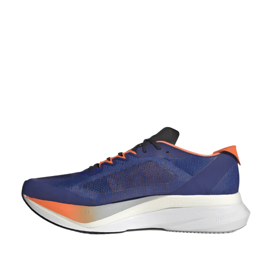 Adidas Men's Boston 12 Running Shoes in Lucid Blue/FTWR White/Impact Orange SS25