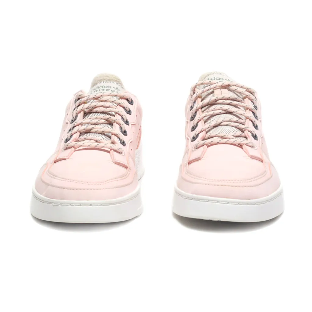 Adidas Supercourt Low-Top Sneakers Leather Pink Colour For Women