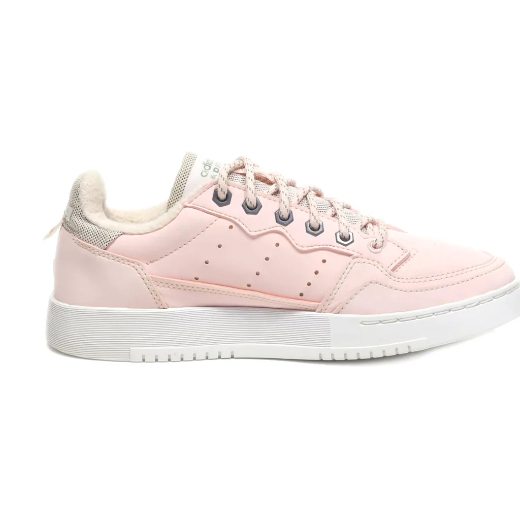Adidas Supercourt Low-Top Sneakers Leather Pink Colour For Women
