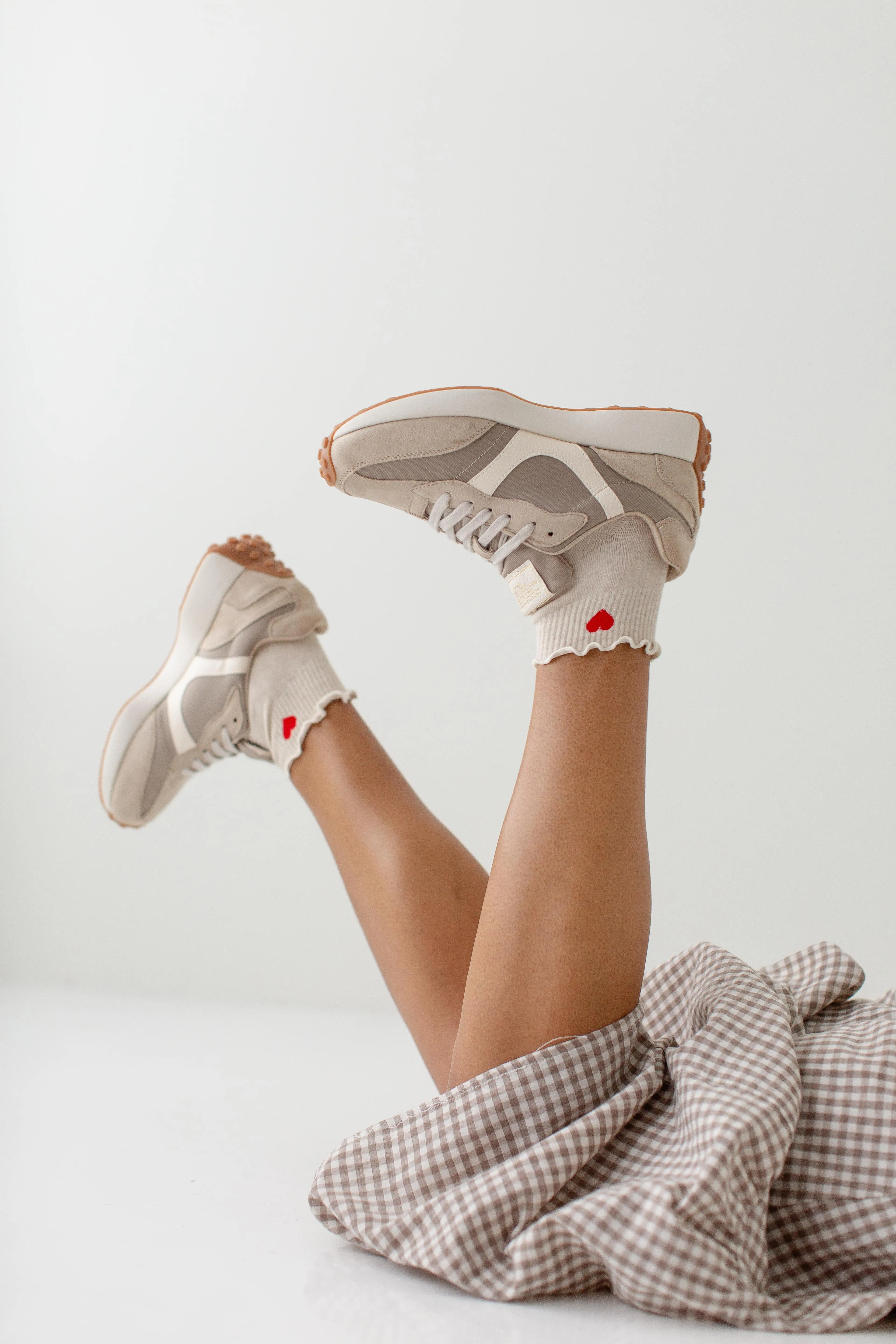 'Atlas' Everyday Suede Sneakers in Taupe