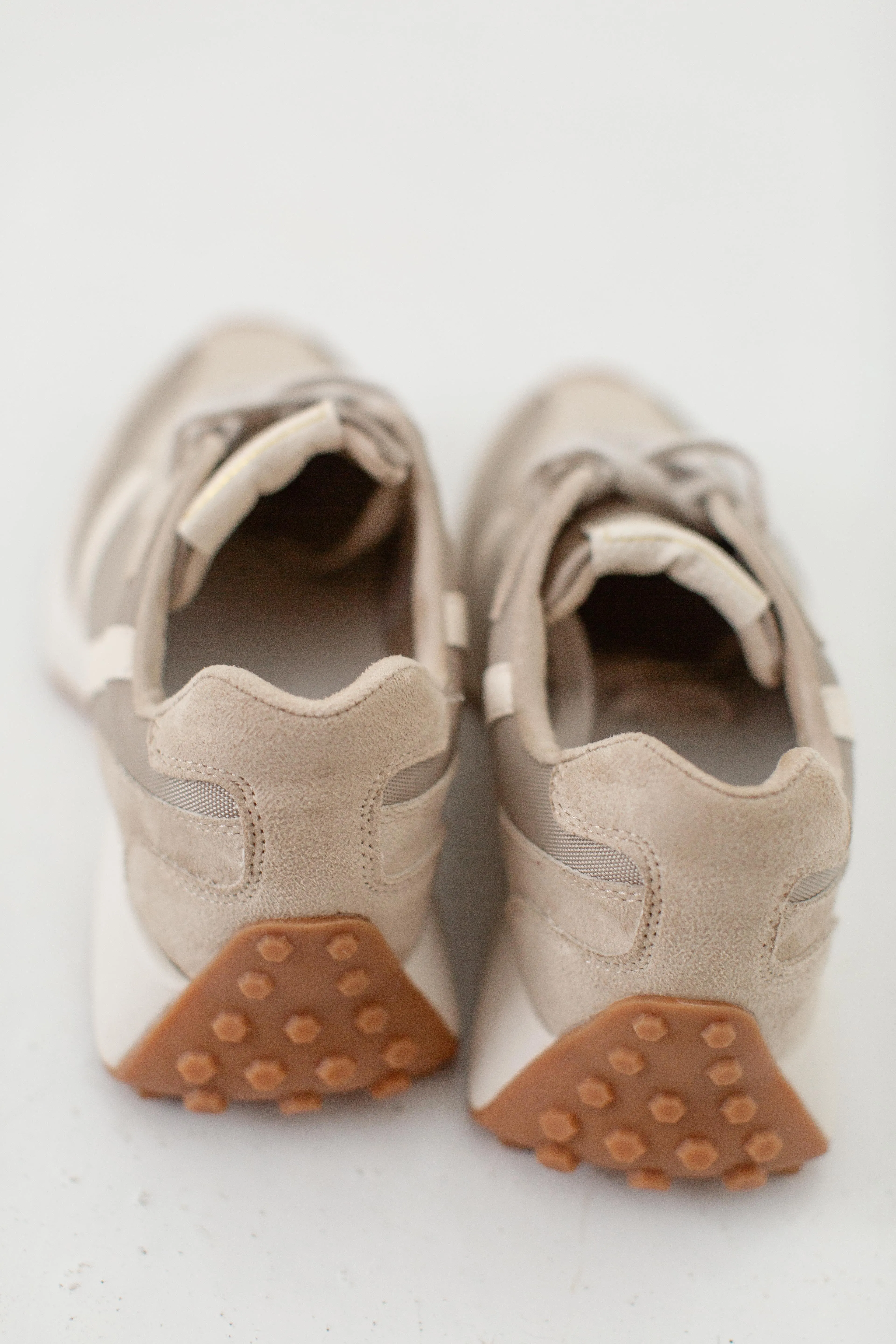 'Atlas' Everyday Suede Sneakers in Taupe