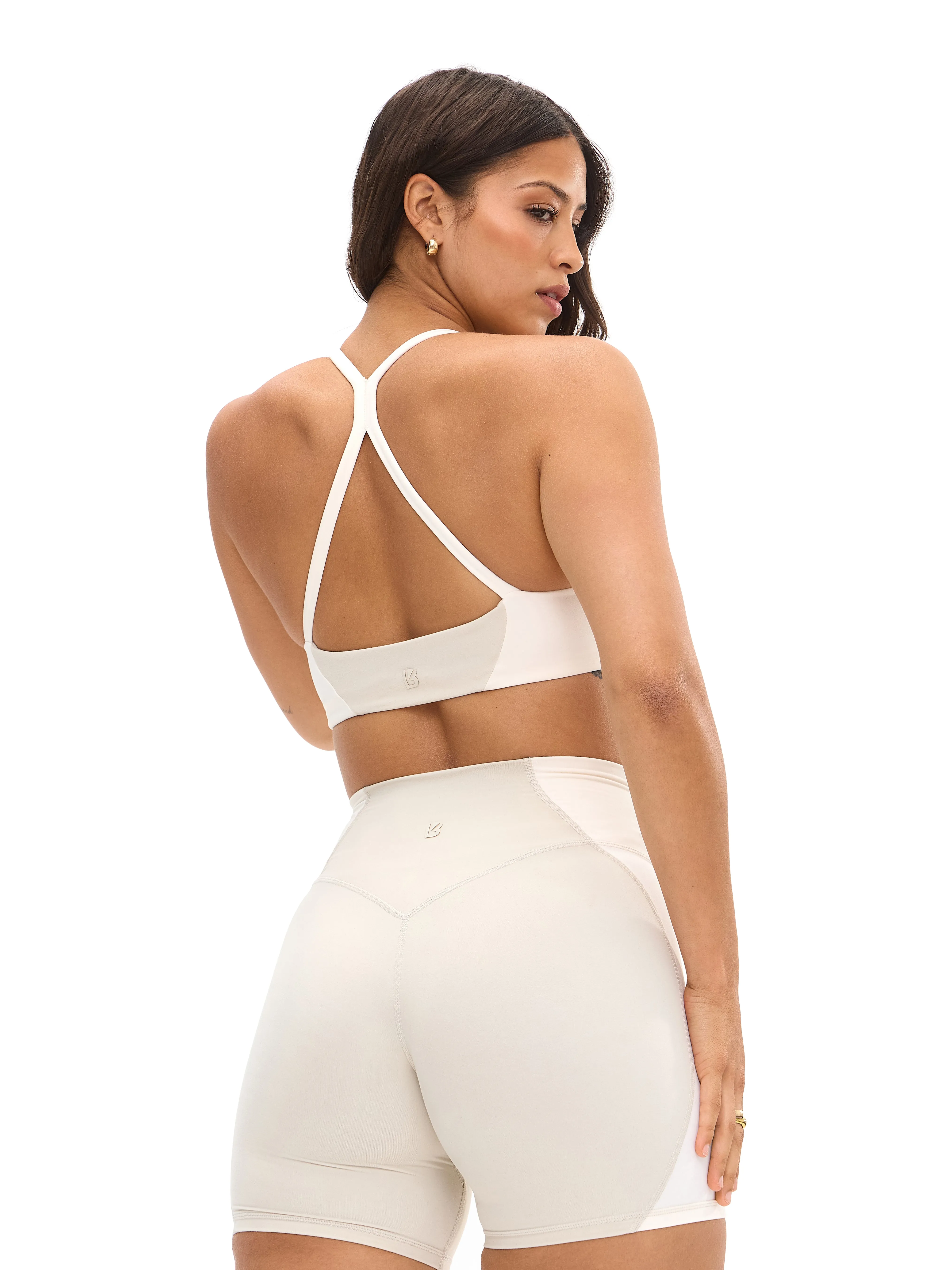 Aurora Sports Bra - Bone and Ivory