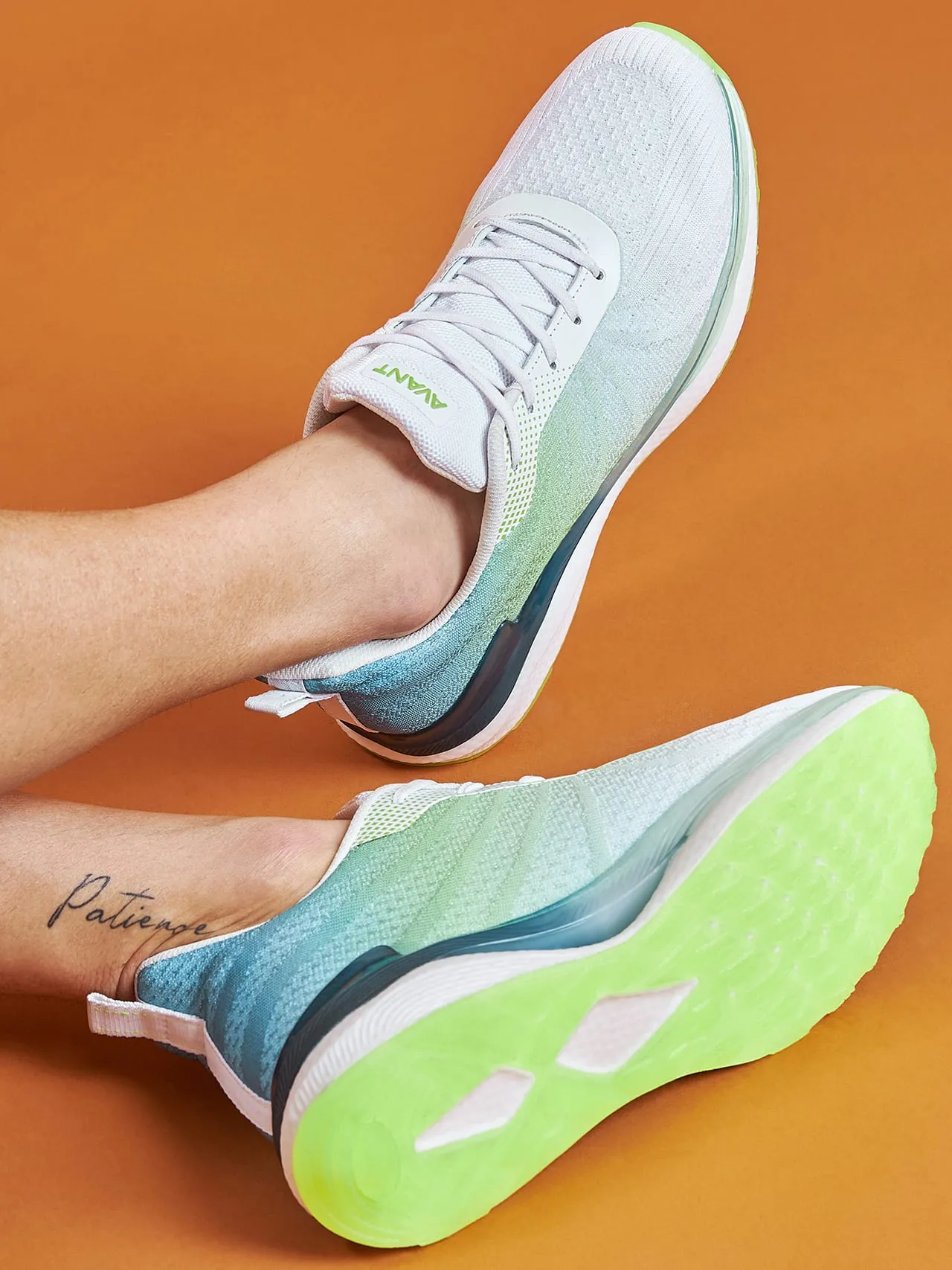 Avant Men's Rainbow Walking Shoes-Green/White