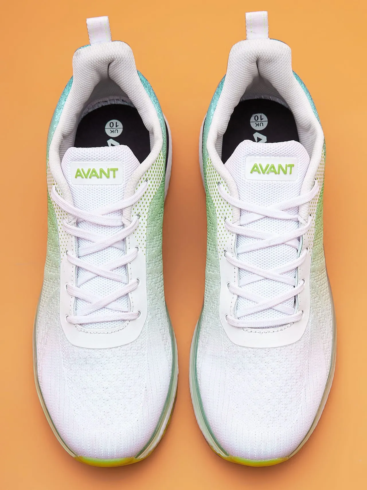 Avant Men's Rainbow Walking Shoes-Green/White
