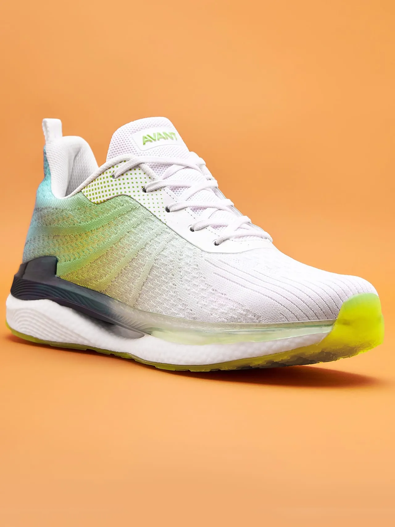 Avant Men's Rainbow Walking Shoes-Green/White