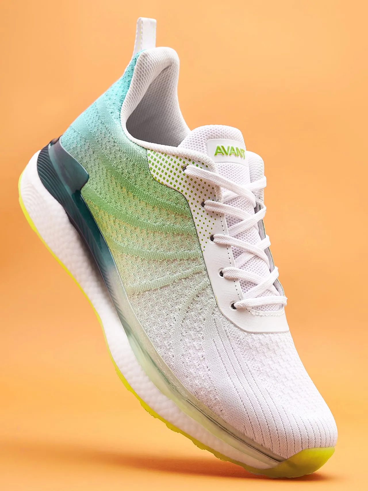 Avant Men's Rainbow Walking Shoes-Green/White