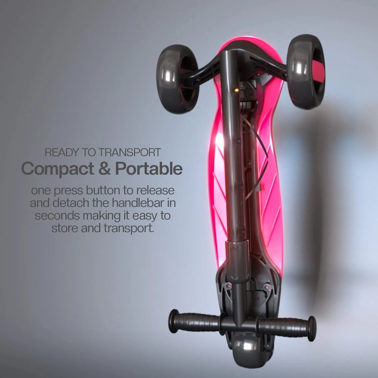 Baybee Alpha Kick Scooter for Kids, Smart 3 Wheel Kids Scooter with 4 Height Adjustable Handle, Runner Scooter with Led PU Wheels & Brake, Skate Scooter for Kids 3 to 10 Years Boys Girls (Pink)