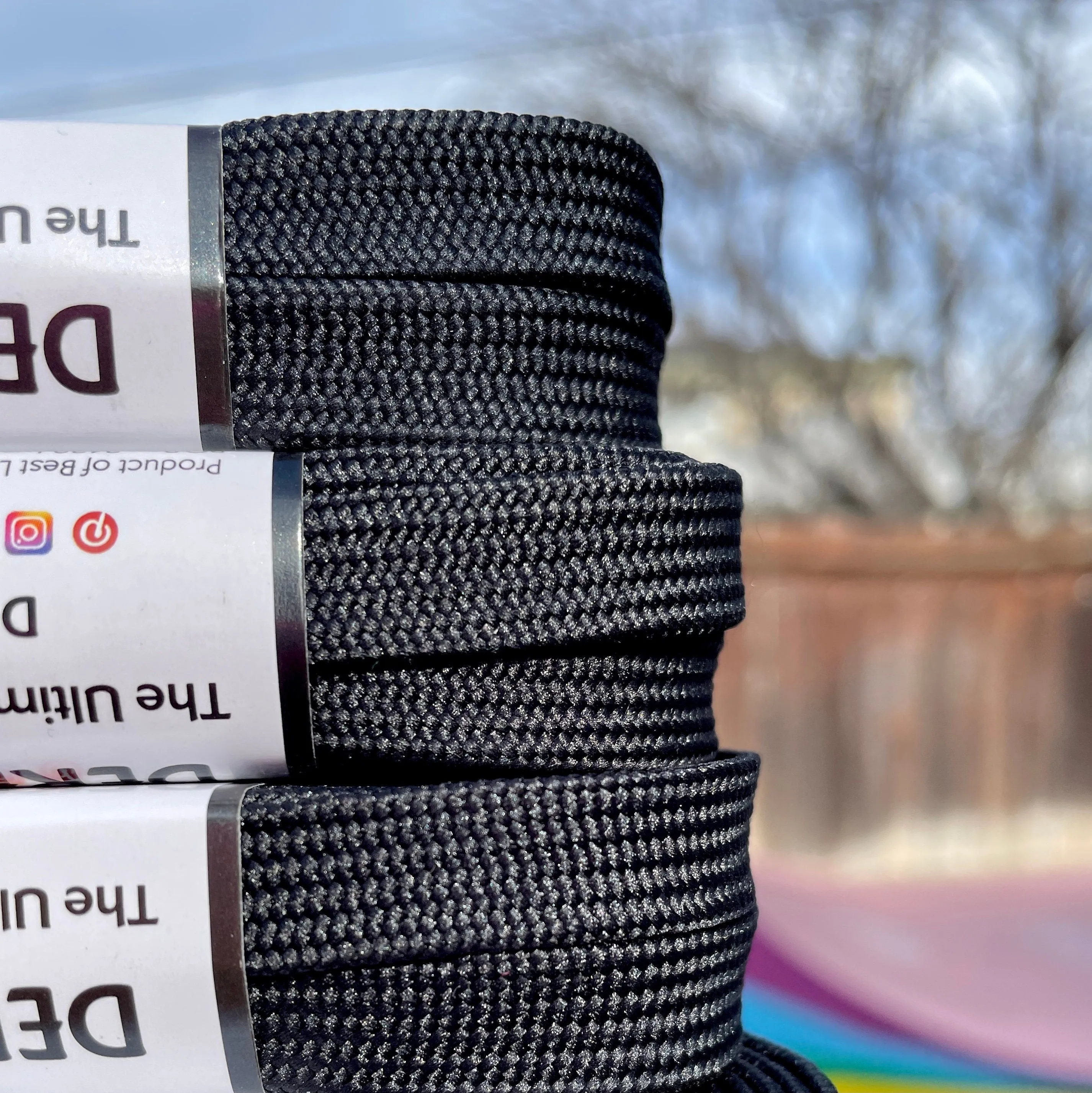 Black – 96 inch Derby / Roller Skate Laces Narrow (6mm)
