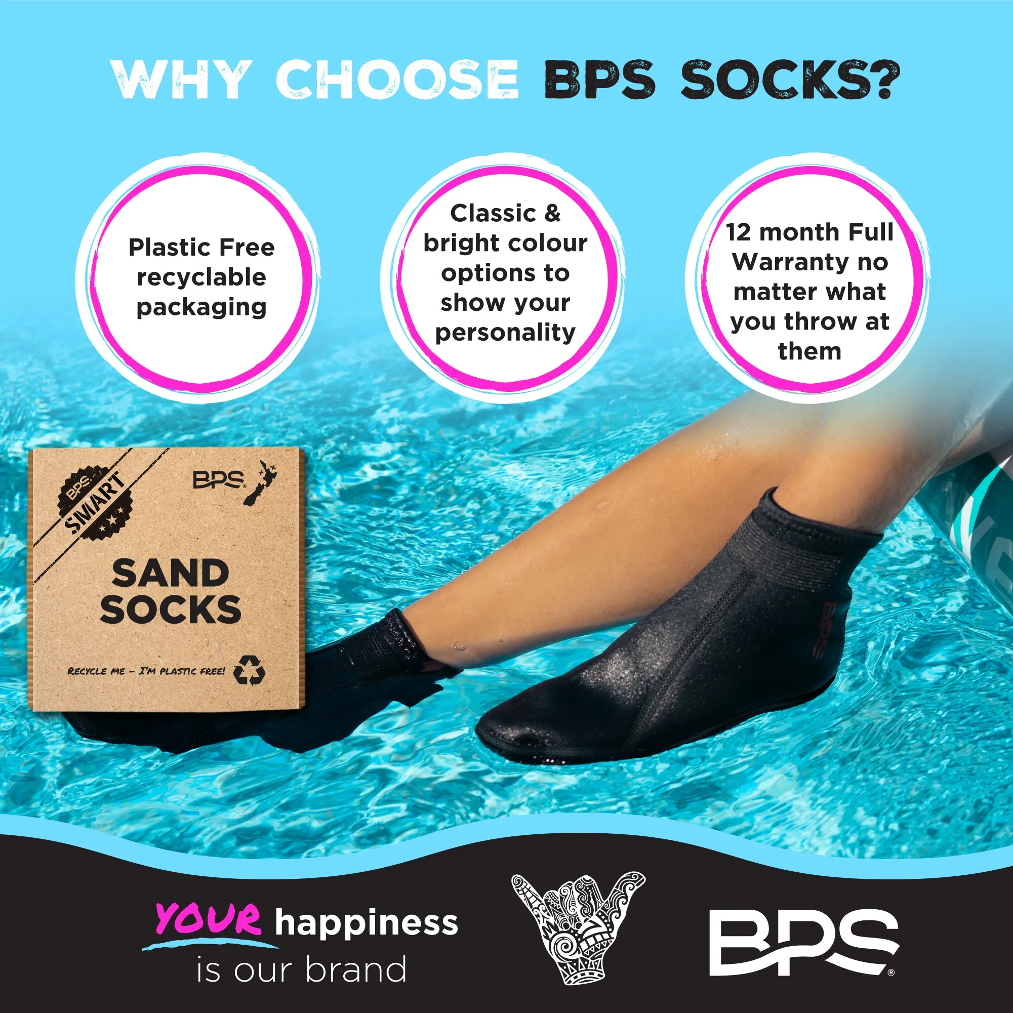 BPS 'Smart' Low Cut Water Socks