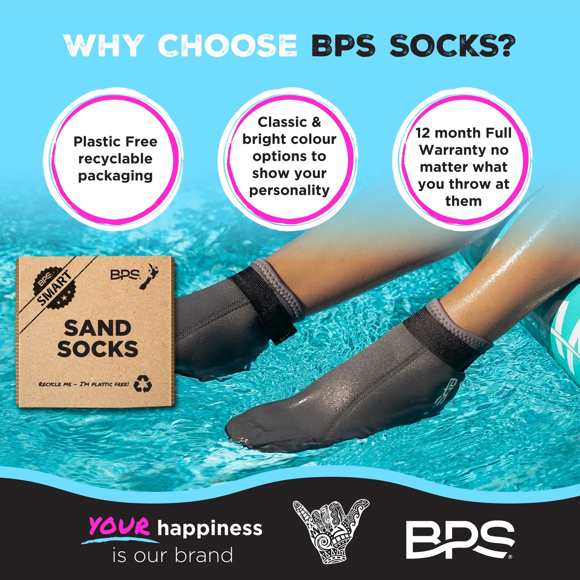 BPS 'Smart' Low Cut Water Socks