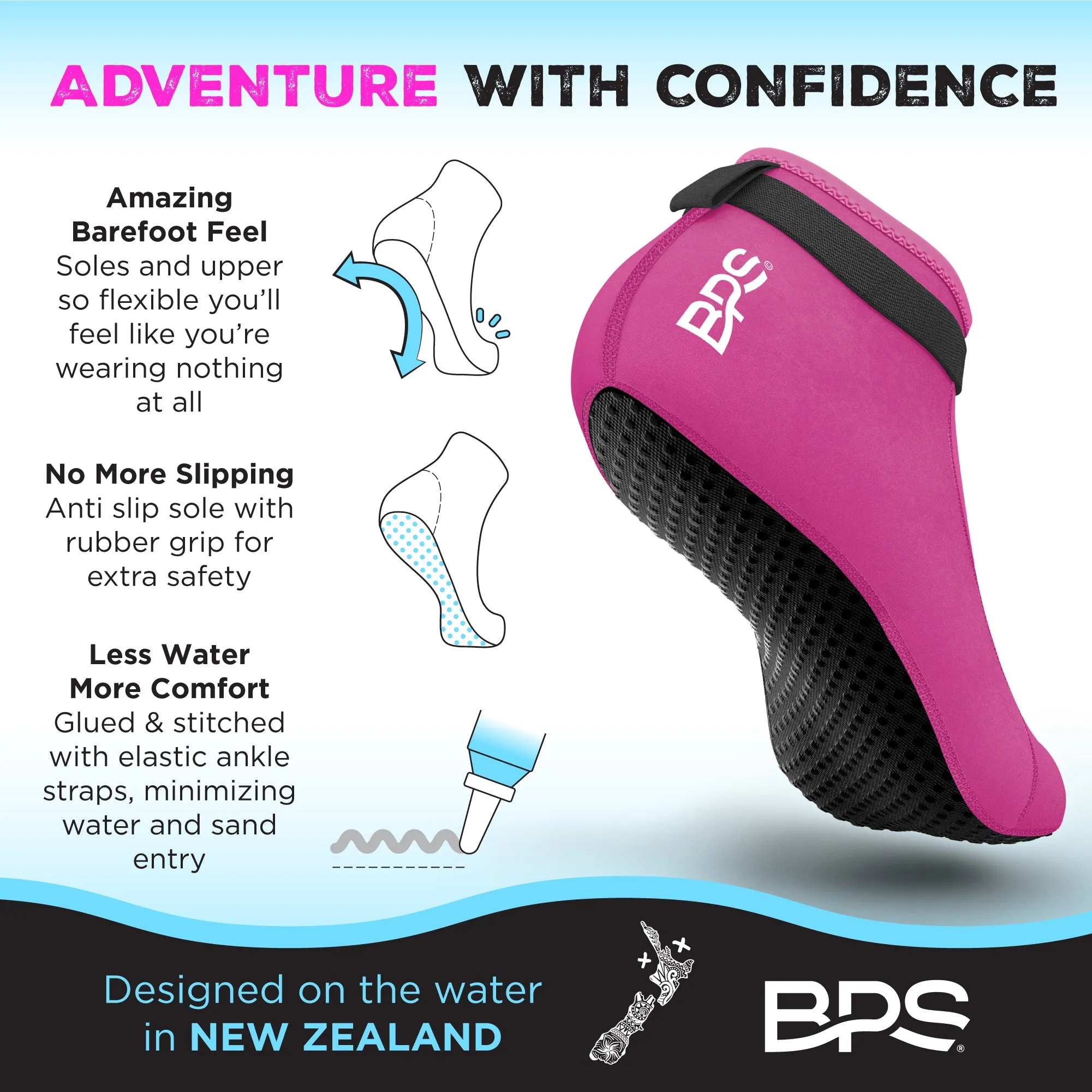 BPS 'Smart' Low Cut Water Socks