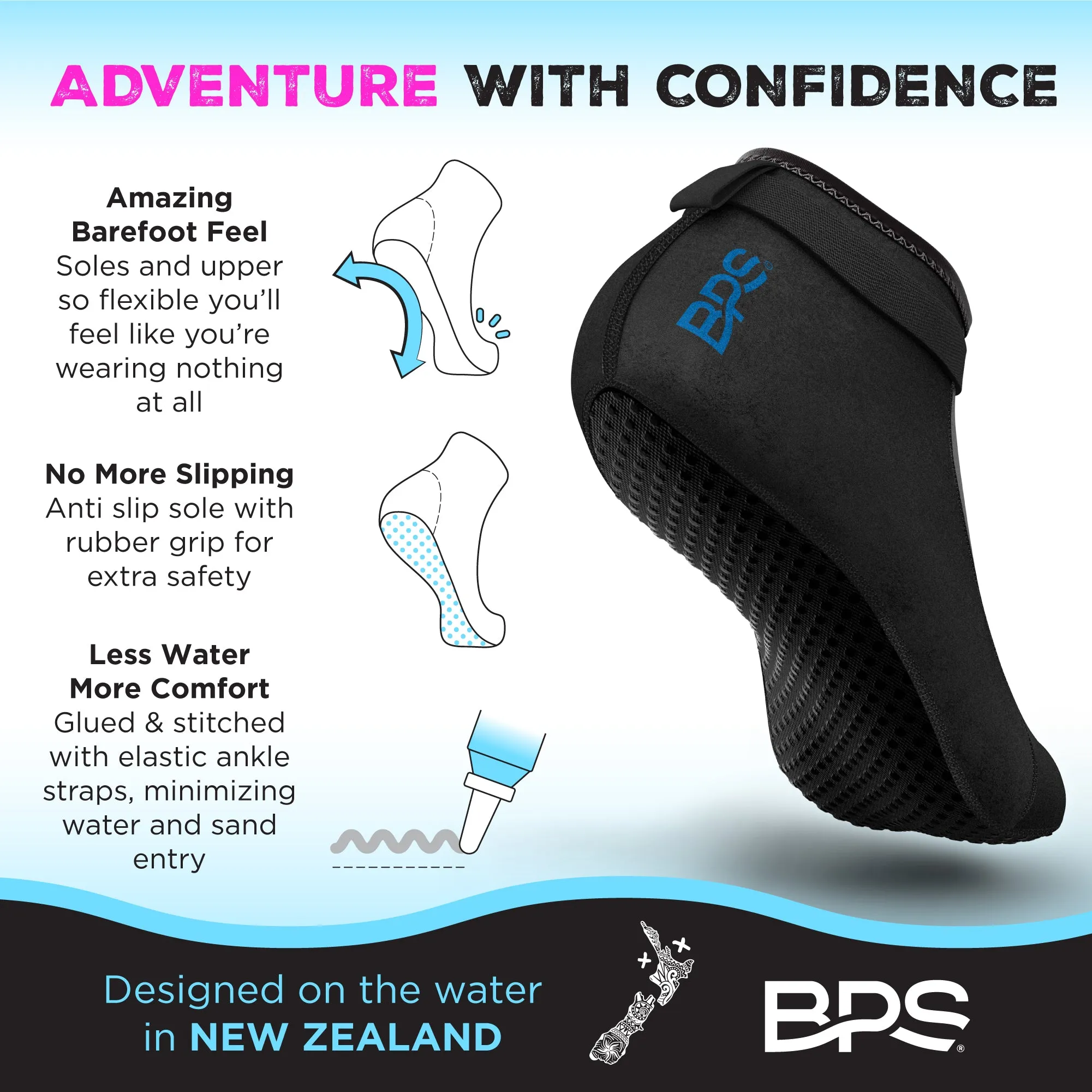 BPS 'Smart' Low Cut Water Socks
