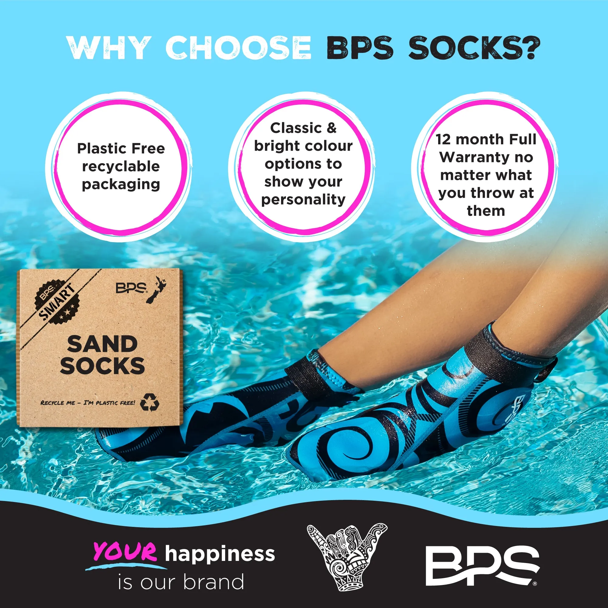 BPS 'Smart' Low Cut Water Socks