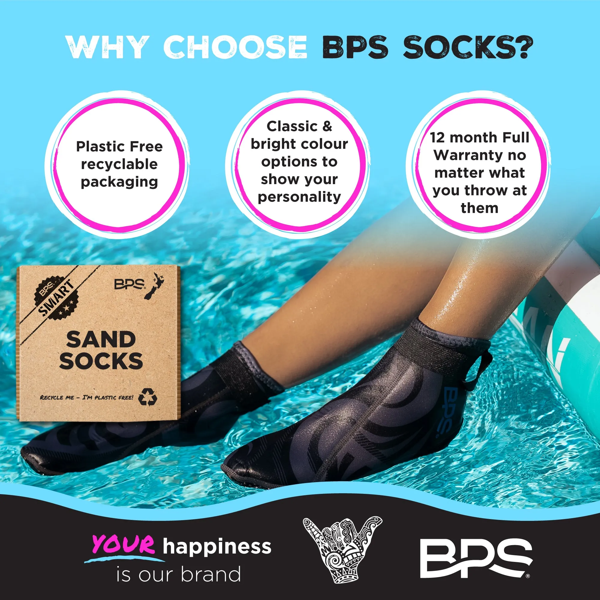 BPS 'Smart' Low Cut Water Socks