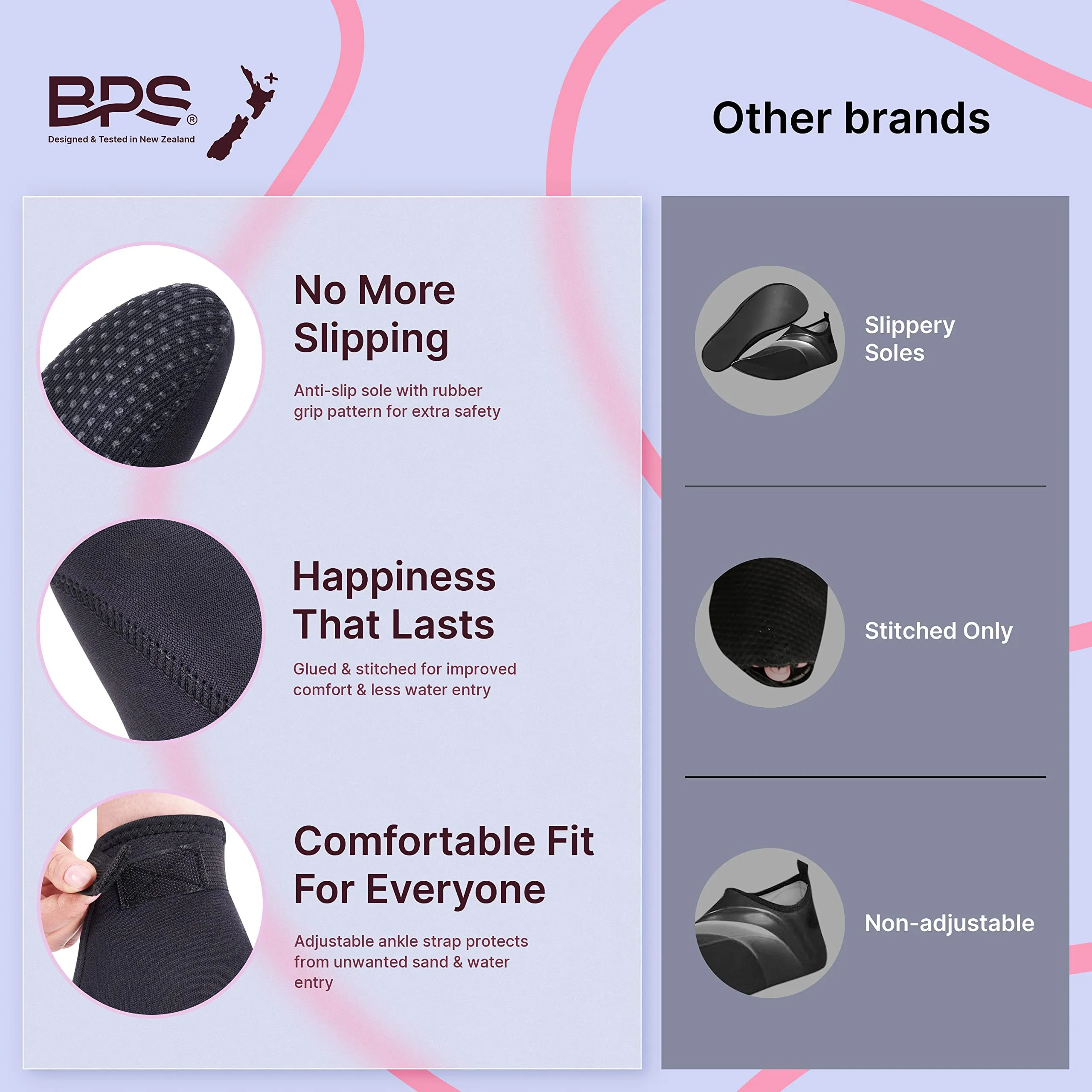 BPS 'Smart' Low Cut Water Socks
