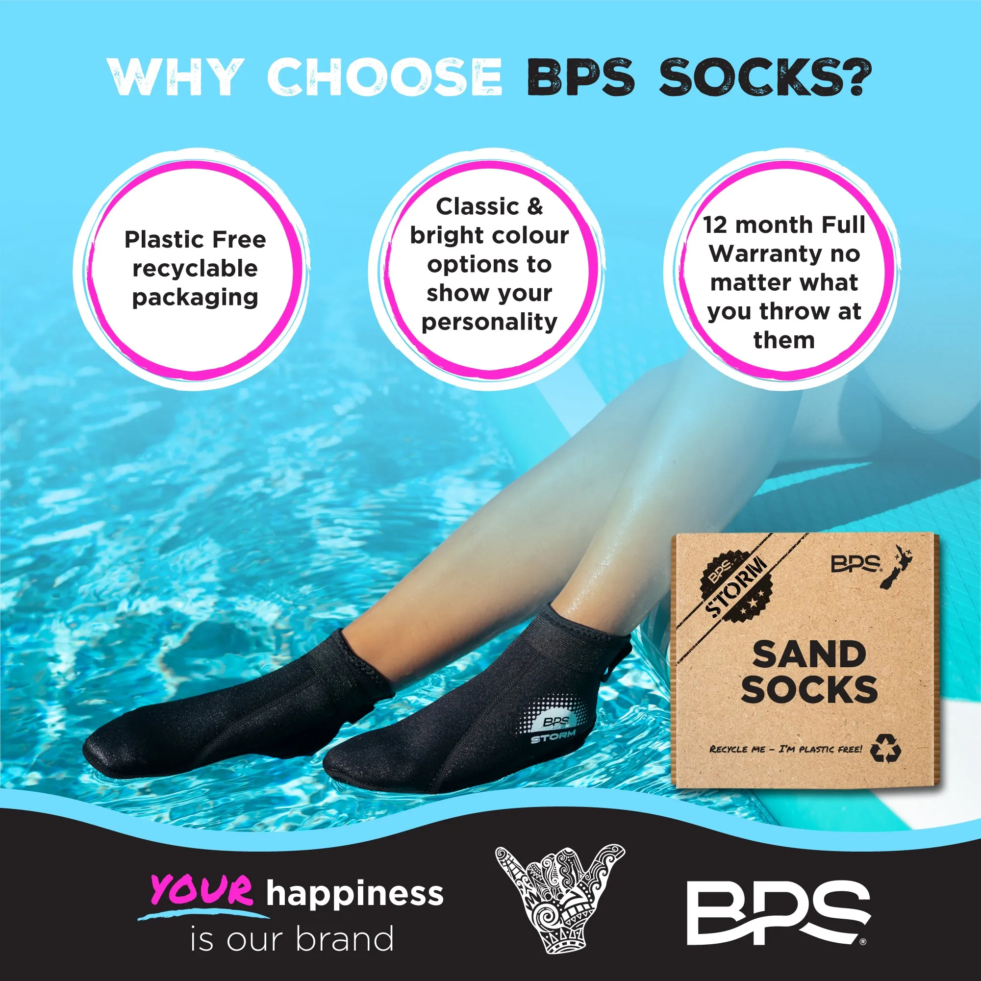 BPS 'Storm' Low Cut Water Socks