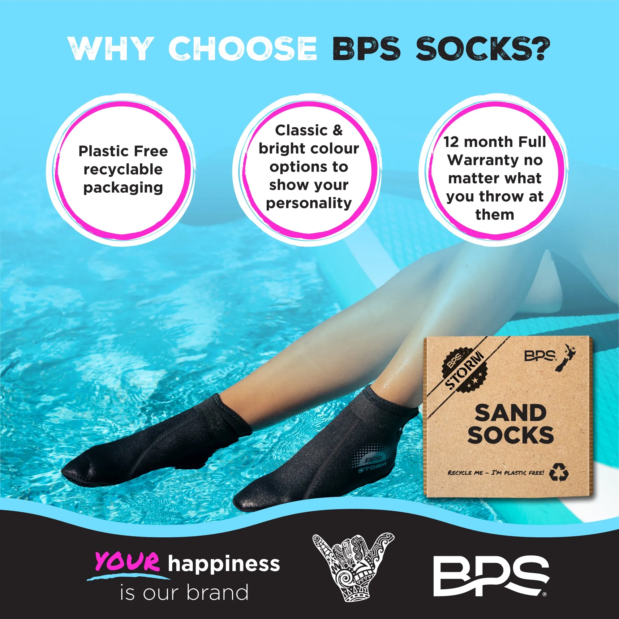 BPS 'Storm' Low Cut Water Socks