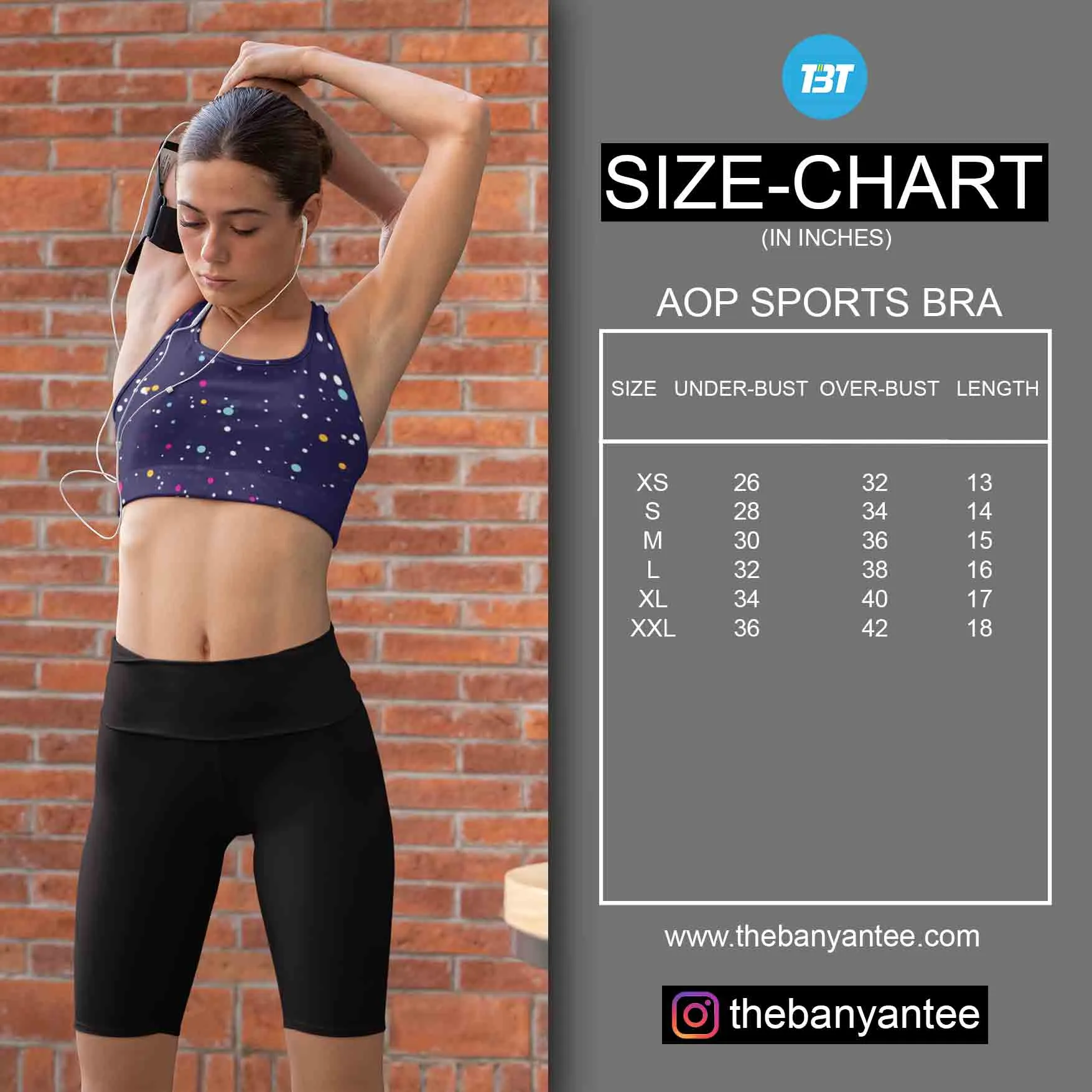 Custom Sports Bra - All Over Printed