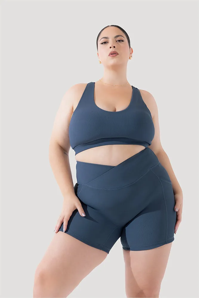 Deep Darling Bra (Ribbed) - Deep Navy