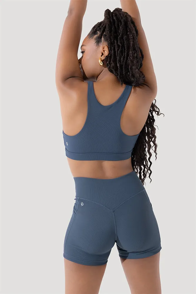 Deep Darling Bra (Ribbed) - Deep Navy