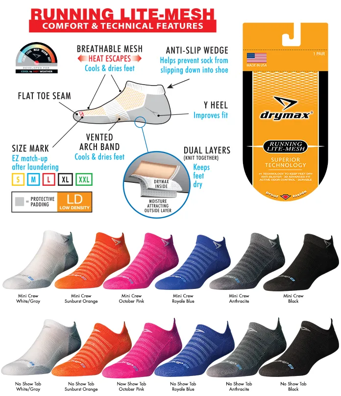 DryMax Lite-Mesh Mini Crew Socks