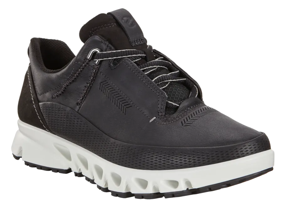 ECCO Multi Vent Low GTX Black Ladies Leather Gore-tex Sneakers