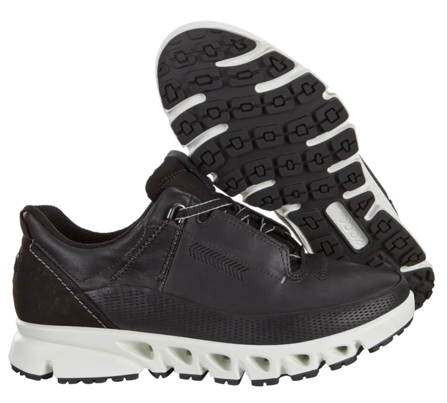 ECCO Multi Vent Low GTX Black Ladies Leather Gore-tex Sneakers