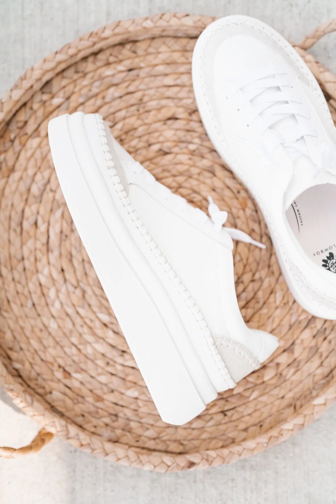 Eloise Platform Sneaker - White