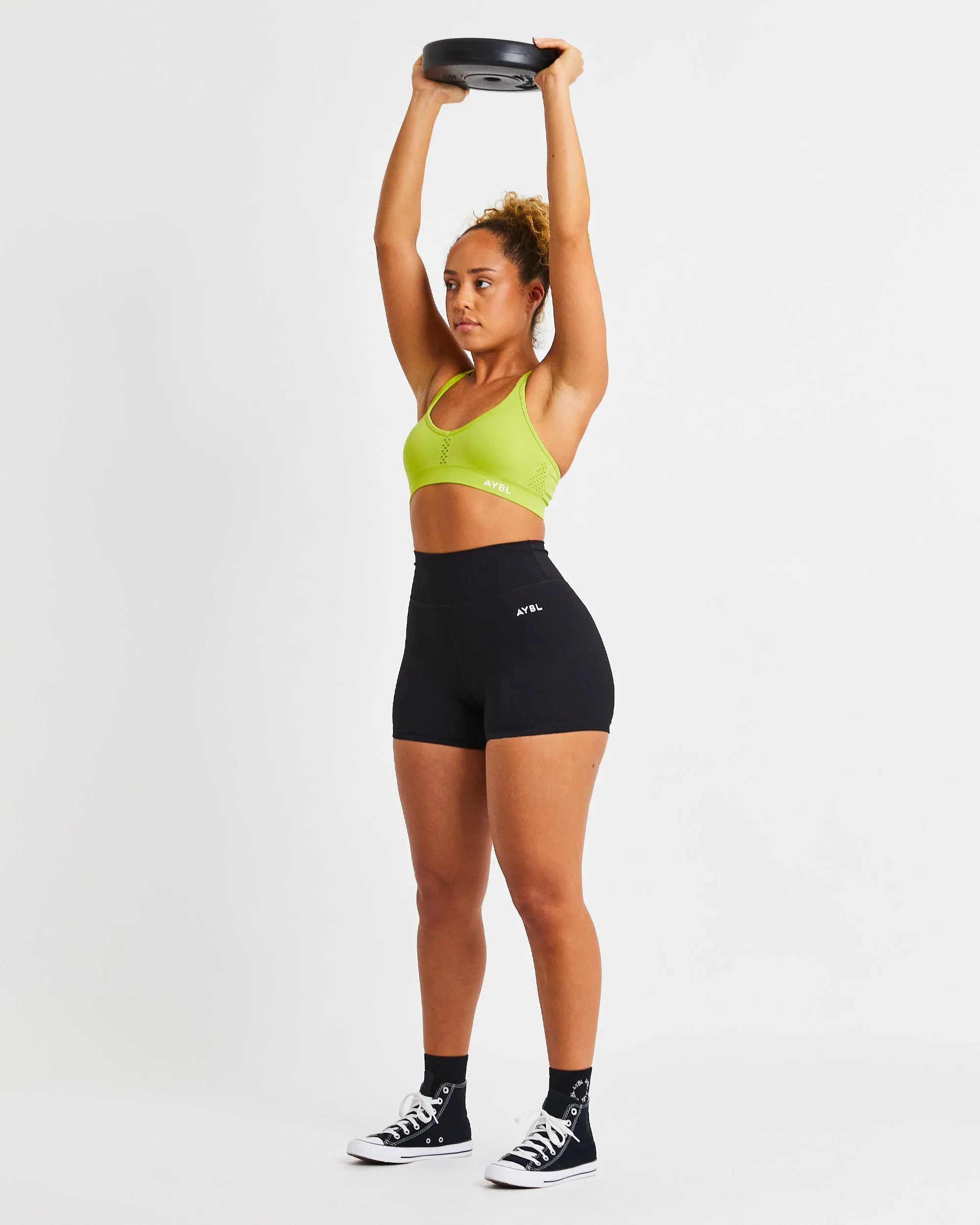 Essential Seamless Strappy Sports Bra - Lime Green