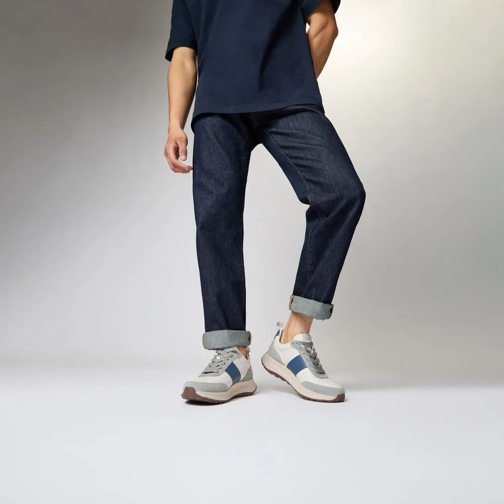 F-MODE Flow Men's Leather/Suede Sneakers