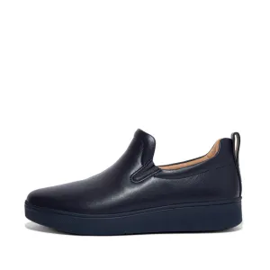 FitFlop RALLY Leather Slip-On Skate Trainers