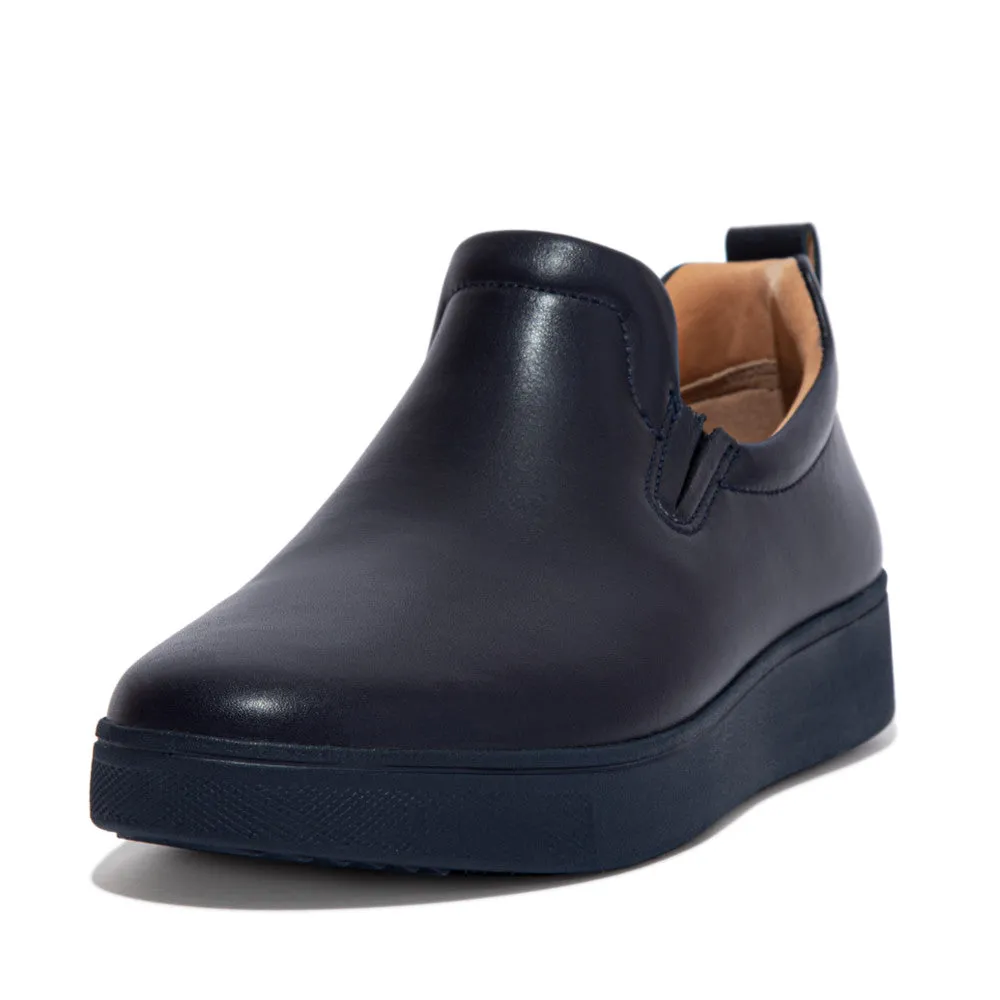 FitFlop RALLY Leather Slip-On Skate Trainers