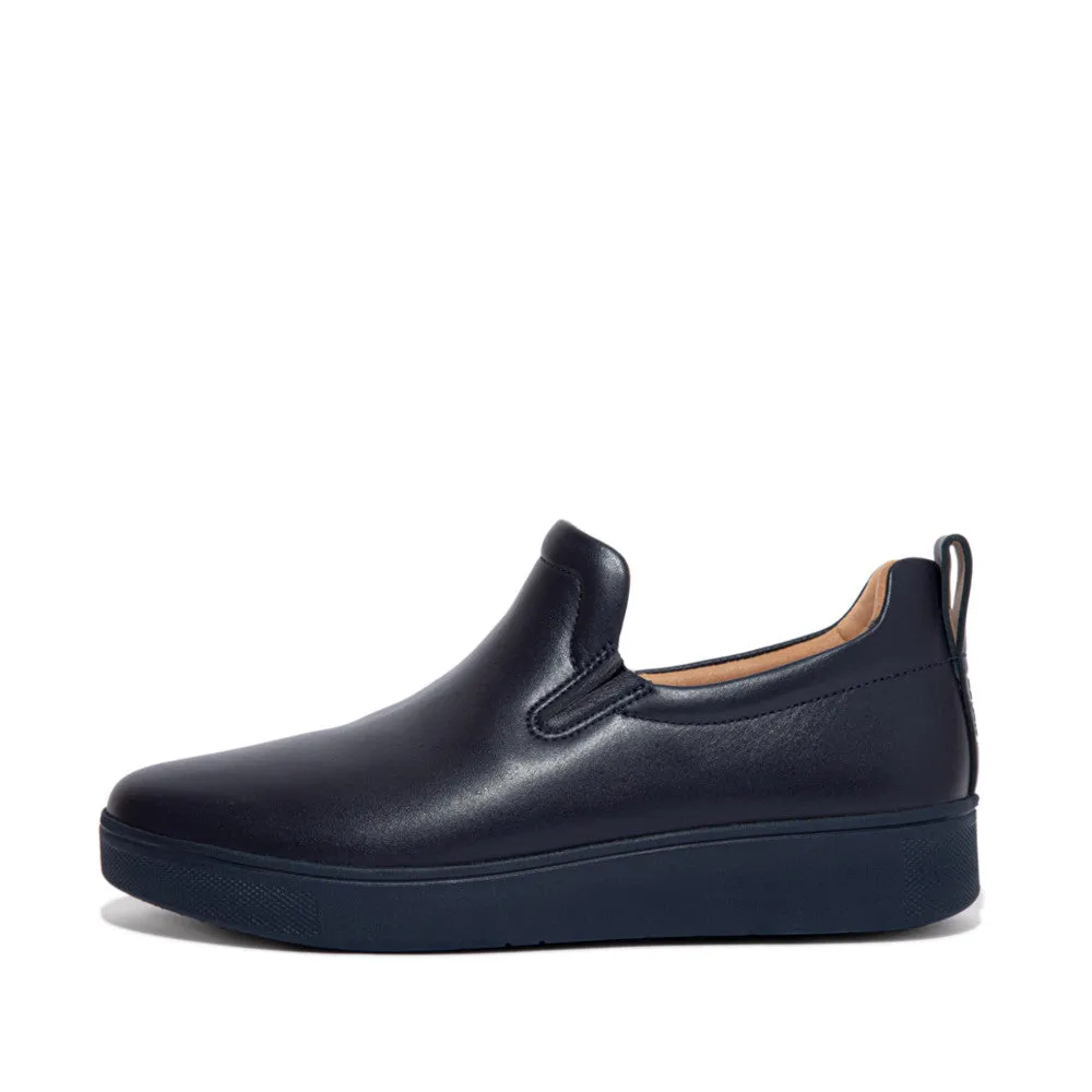 FitFlop RALLY Leather Slip-On Skate Trainers