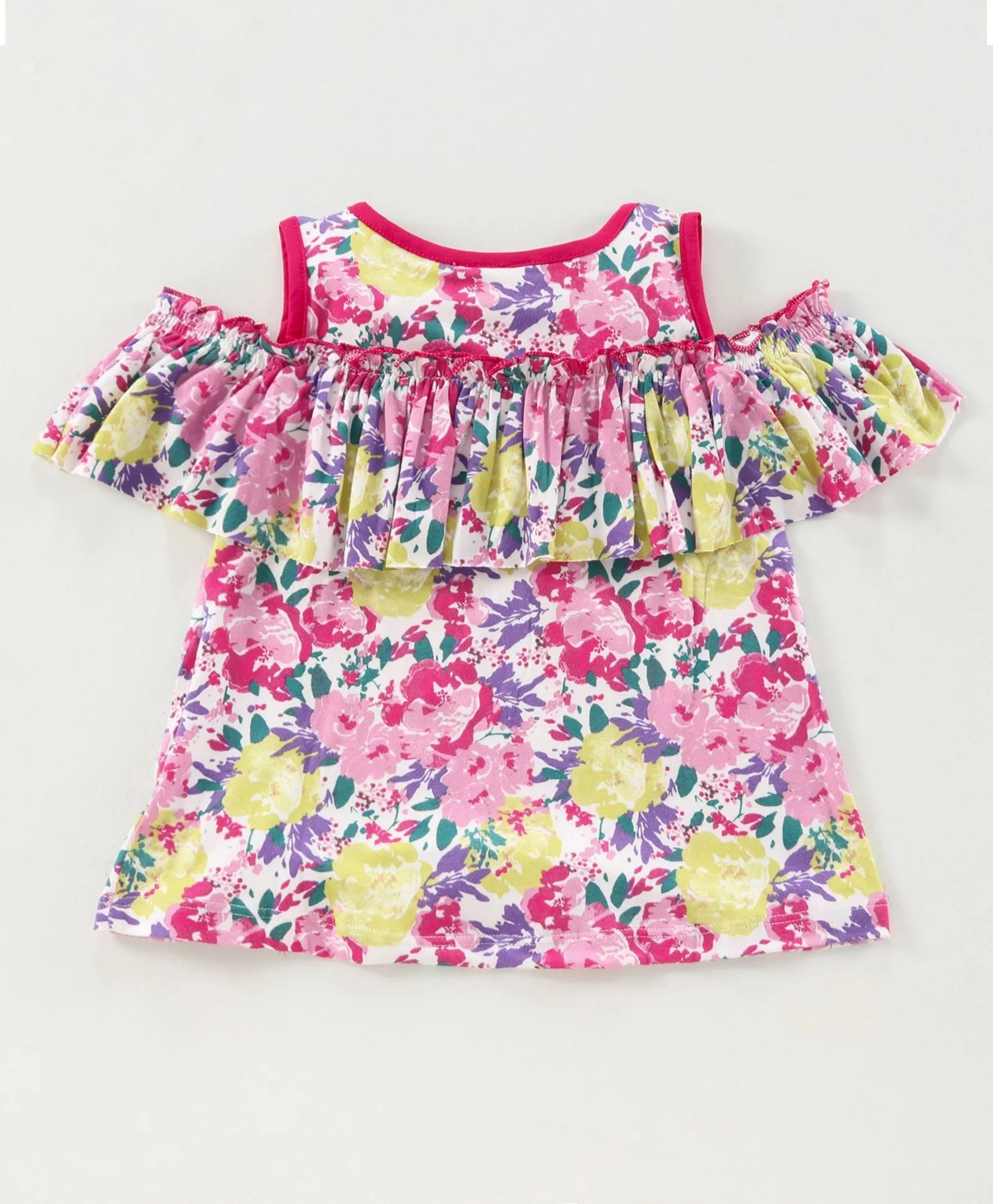 Floral Frock Style Cold Shoulder Set