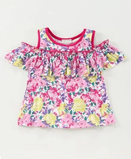 Floral Frock Style Cold Shoulder Set