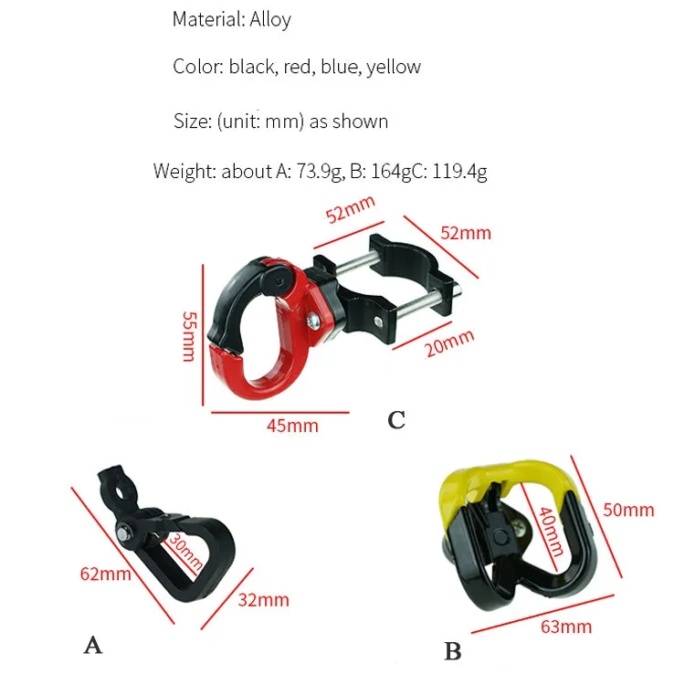 For Ninebot MAX G30 Scooter Accessories Aluminum Alloy Hook Rod Hook, Specification: Simple Model (Black)
