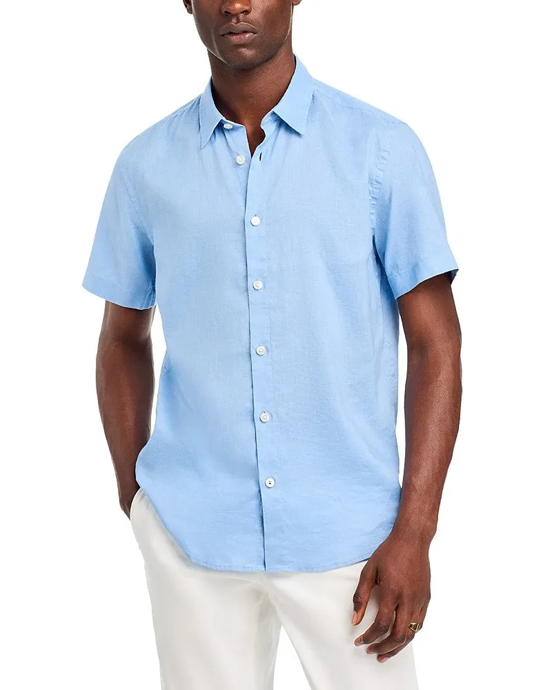 Hugo Boss Mens Slim fit Button-Up Shirt Small Blue