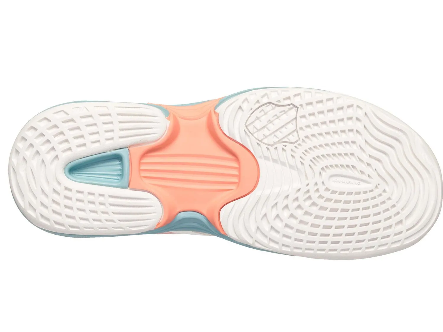 K-Swiss Kids SpeedTrac Tennis Shoes in Blanc De Blanc/Nile Blue/Desert Flower
