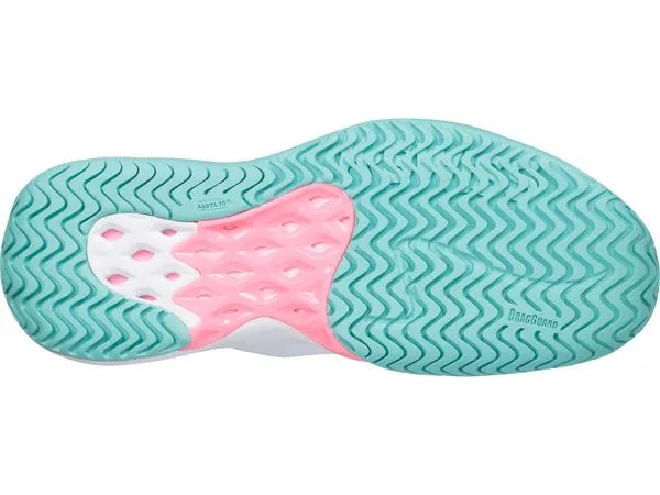 K-Swiss Women's W Aero Knit Tennis Shoes in White/Aruba Blue/Soft Neon Pink