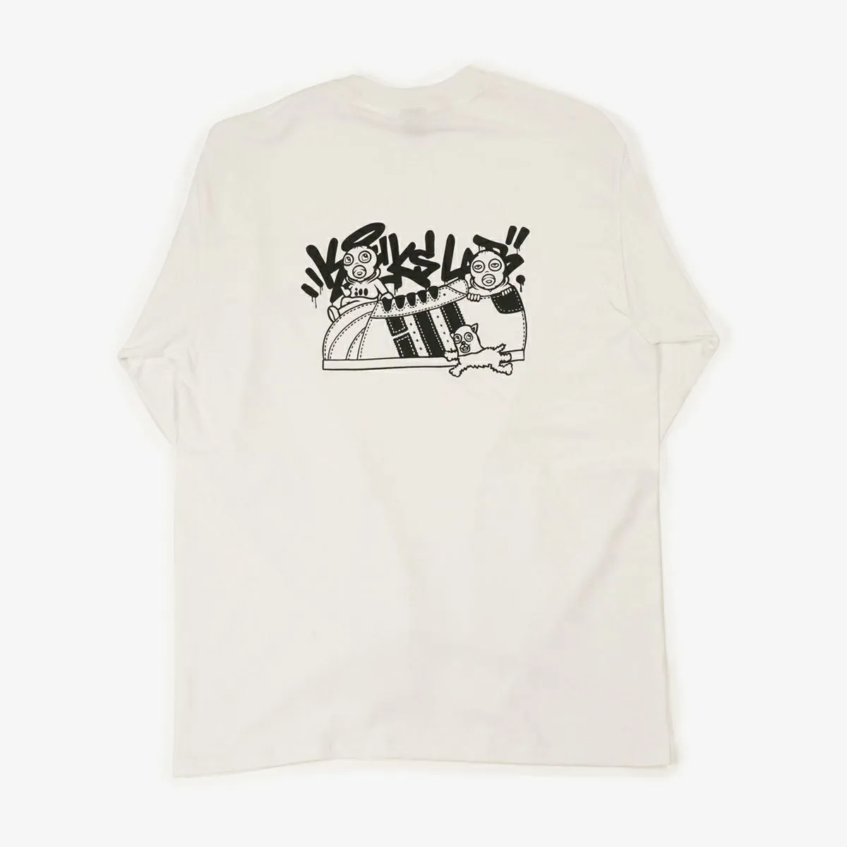 KICKS LAB. ILLBROS LONG T-SHIRT WHITE
