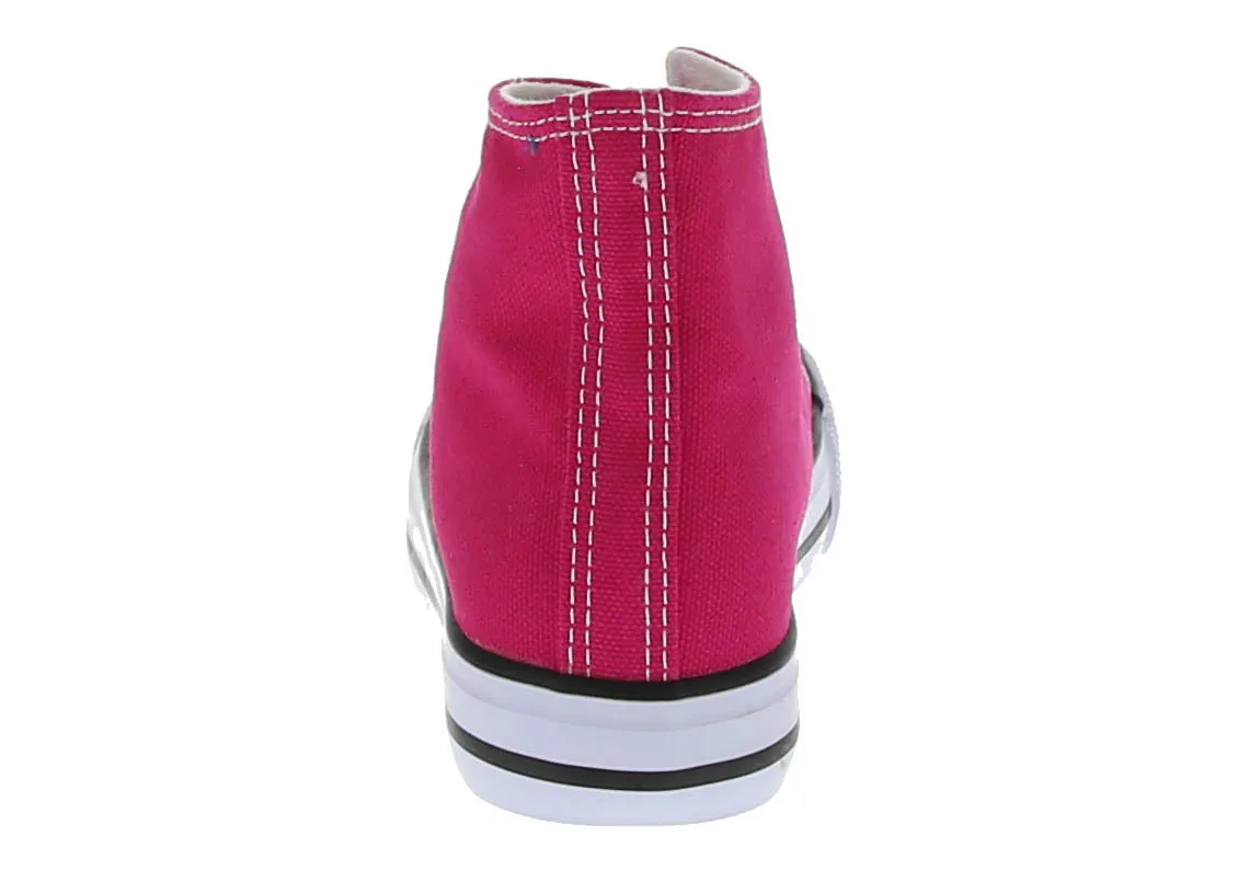 KID'S SHOES HOT PINK FABRIC TENNIS SNEAKERS H-2240K