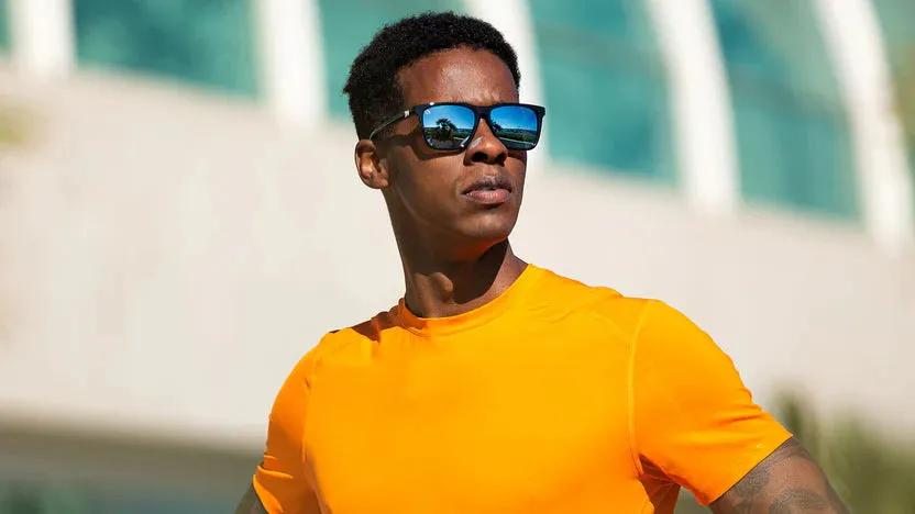 Knockaround Fast Lanes Sport Jelly Black/Sky Blue Sunglasses