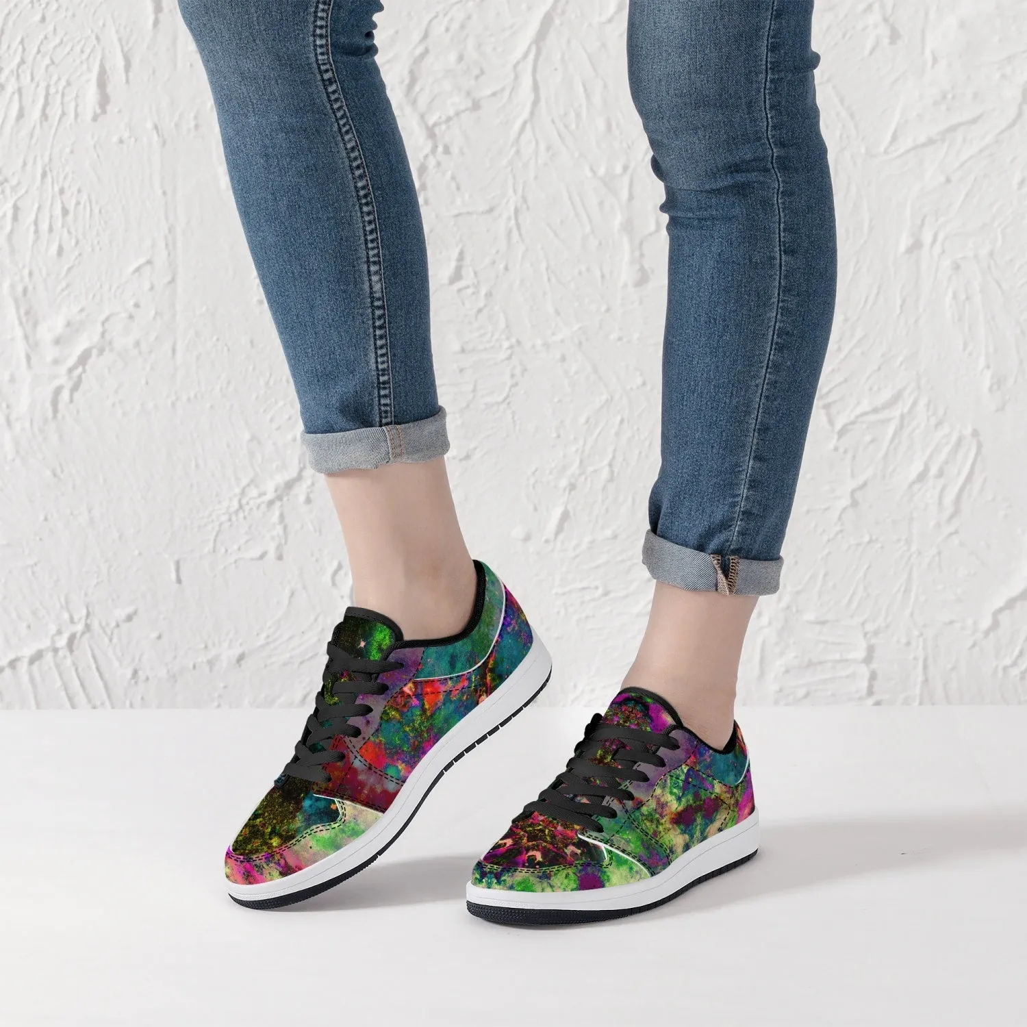Lucid Psychedelic Split-Style Low-Top Sneakers