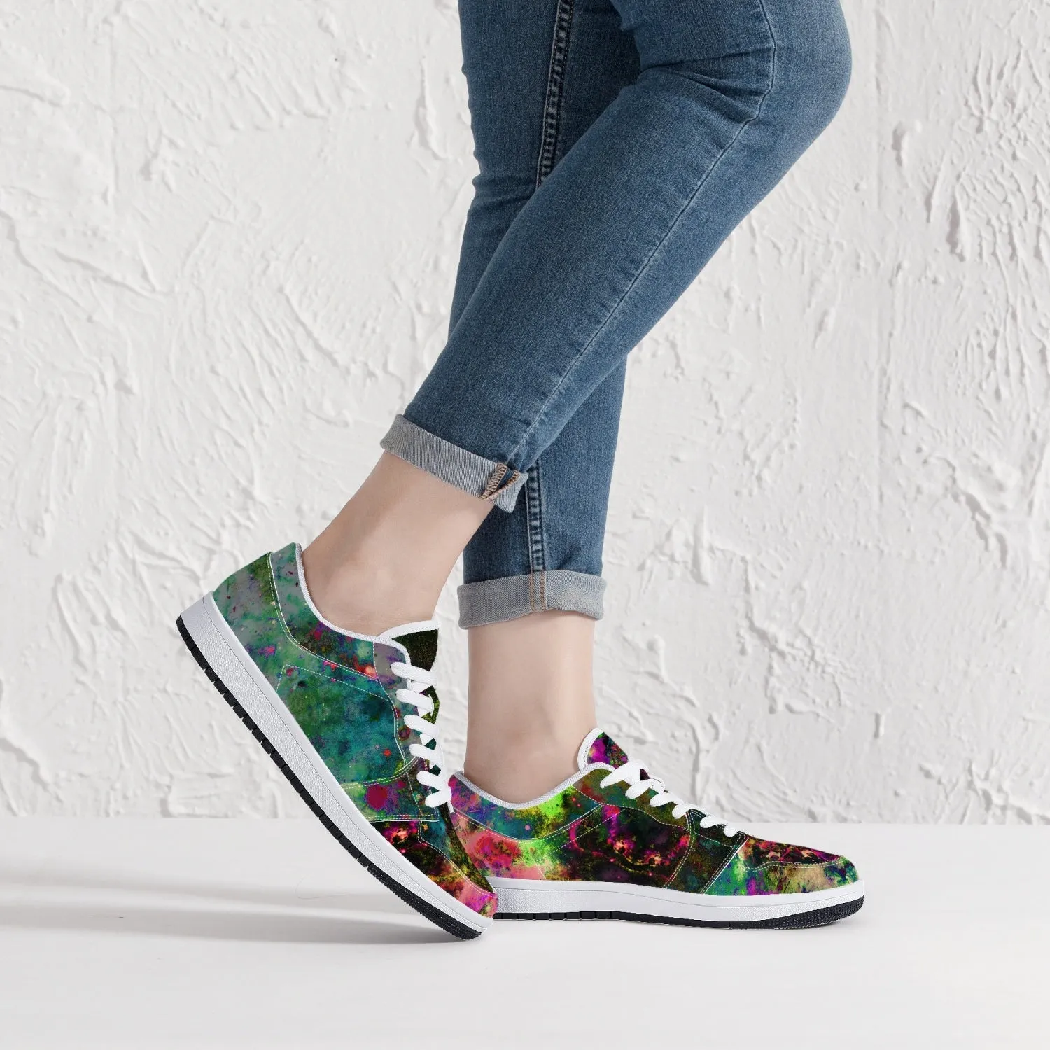 Lucid Psychedelic Split-Style Low-Top Sneakers